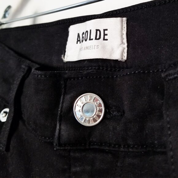 Agolde Sophie Crop High Waist Rise Skinny Jean Black Size 27 Stretchy Comfy $158 - Picture 7 of 15